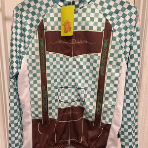 Green Checkered Cycling Jersey